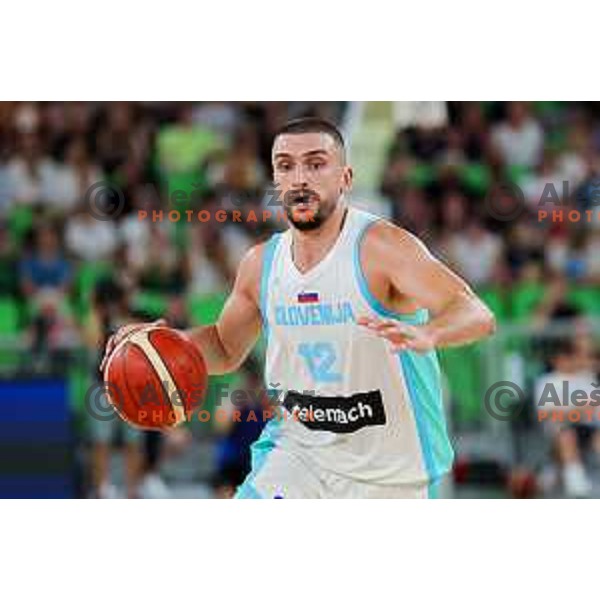 in action during friendly basketball match between Slovenia and Germany in Arena Stozice, Ljubljana, Slovenia on August 8, 2025. Photo: Filip Barbalic