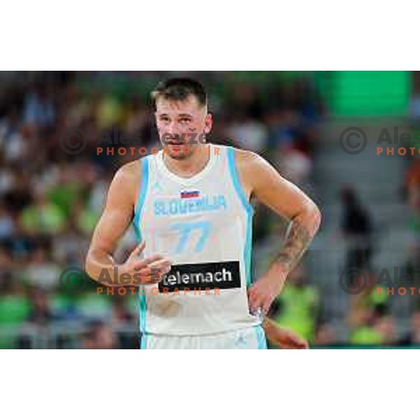 Luka Doncic in action during friendly basketball match between Slovenia and Germany in Arena Stozice, Ljubljana, Slovenia on August 8, 2025. Photo: Filip Barbalic