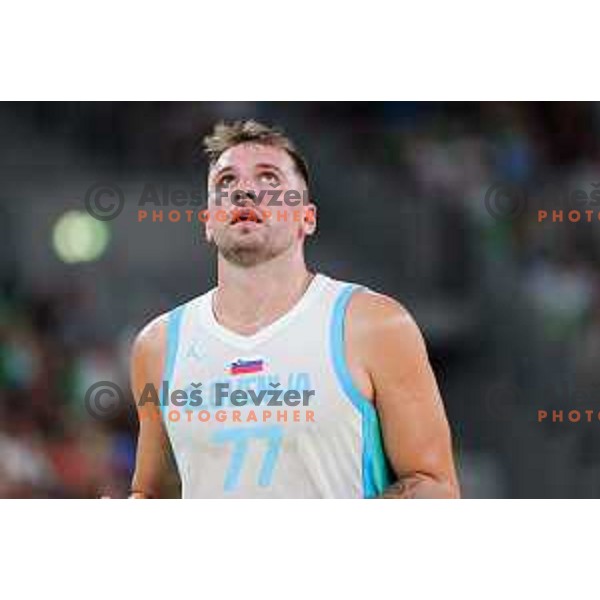 Luka Doncic in action during friendly basketball match between Slovenia and Germany in Arena Stozice, Ljubljana, Slovenia on August 8, 2025. Photo: Filip Barbalic