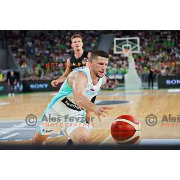 in action during friendly basketball match between Slovenia and Germany in Arena Stozice, Ljubljana, Slovenia on August 8, 2025. Photo: Filip Barbalic