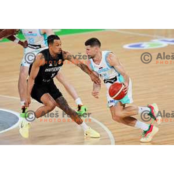 in action during friendly basketball match between Slovenia and Germany in Arena Stozice, Ljubljana, Slovenia on August 8, 2025. Photo: Filip Barbalic