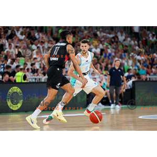 in action during friendly basketball match between Slovenia and Germany in Arena Stozice, Ljubljana, Slovenia on August 8, 2025. Photo: Filip Barbalic