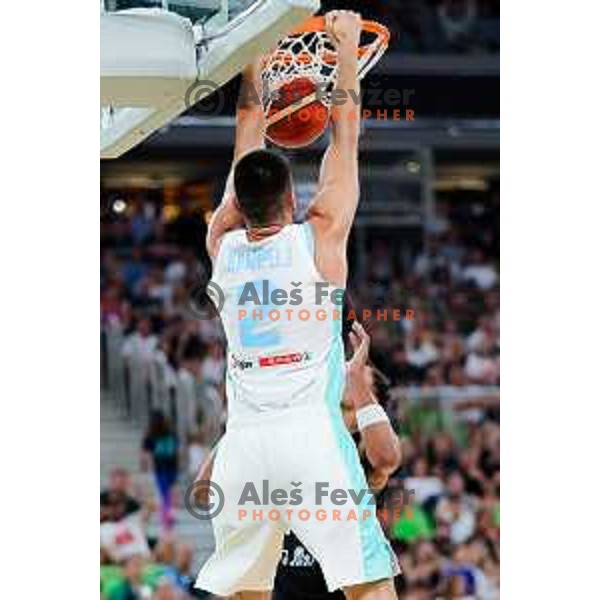 in action during friendly basketball match between Slovenia and Germany in Arena Stozice, Ljubljana, Slovenia on August 8, 2025. Photo: Filip Barbalic