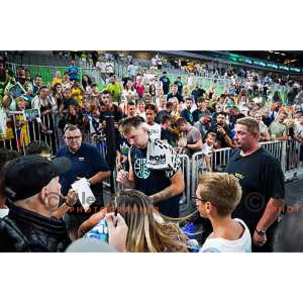 Luka Doncic in action during friendly basketball match between Slovenia and Germany in Arena Stozice, Ljubljana, Slovenia on August 8, 2025. Photo: Filip Barbalic