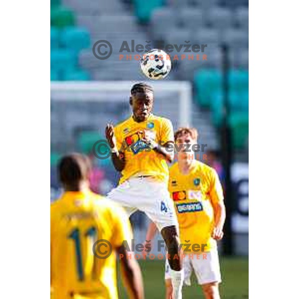 in action during Prva liga Telemach 2025/2026 football match between Bravo and Aluminij in Ljubljana, Slovenia on August 9, 2025