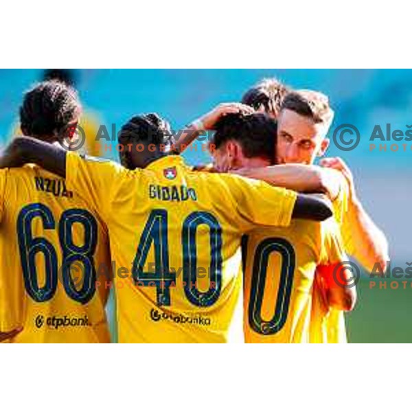in action during Prva liga Telemach 2025/2026 football match between Bravo and Aluminij in Ljubljana, Slovenia on August 9, 2025