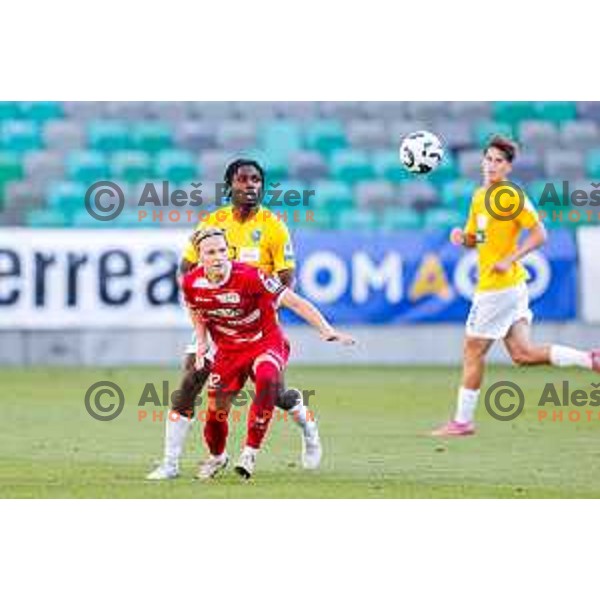 in action during Prva liga Telemach 2025/2026 football match between Bravo and Aluminij in Ljubljana, Slovenia on August 9, 2025