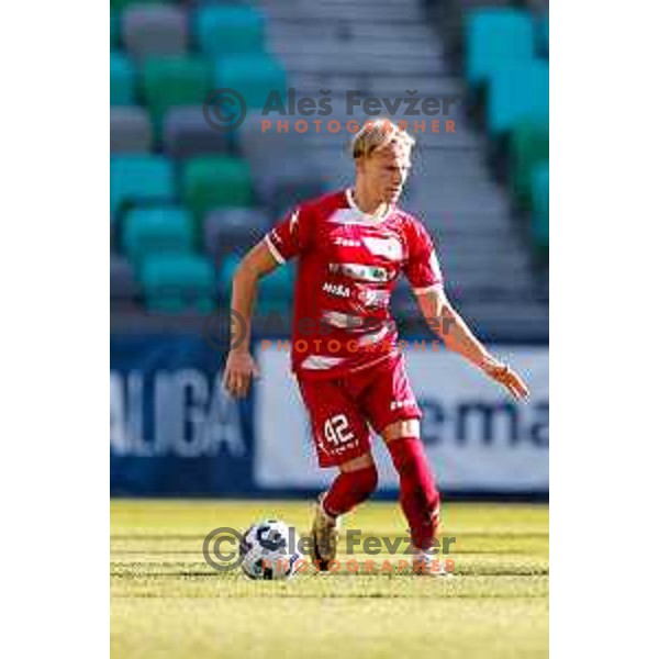 in action during Prva liga Telemach 2025/2026 football match between Bravo and Aluminij in Ljubljana, Slovenia on August 9, 2025
