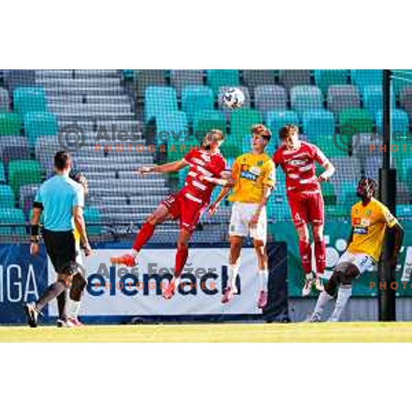 in action during Prva liga Telemach 2025/2026 football match between Bravo and Aluminij in Ljubljana, Slovenia on August 9, 2025