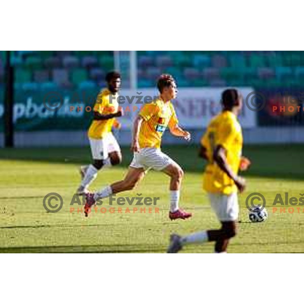in action during Prva liga Telemach 2025/2026 football match between Bravo and Aluminij in Ljubljana, Slovenia on August 9, 2025