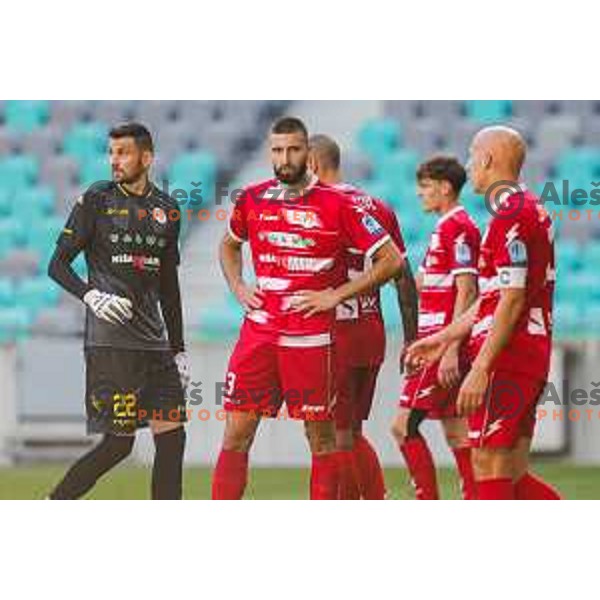 in action during Prva liga Telemach 2025/2026 football match between Bravo and Aluminij in Ljubljana, Slovenia on August 9, 2025