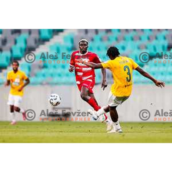 in action during Prva liga Telemach 2025/2026 football match between Bravo and Aluminij in Ljubljana, Slovenia on August 9, 2025