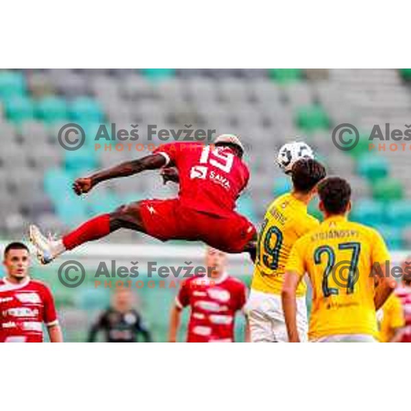 in action during Prva liga Telemach 2025/2026 football match between Bravo and Aluminij in Ljubljana, Slovenia on August 9, 2025