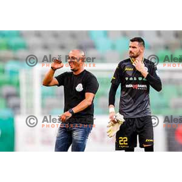 in action during Prva liga Telemach 2025/2026 football match between Bravo and Aluminij in Ljubljana, Slovenia on August 9, 2025