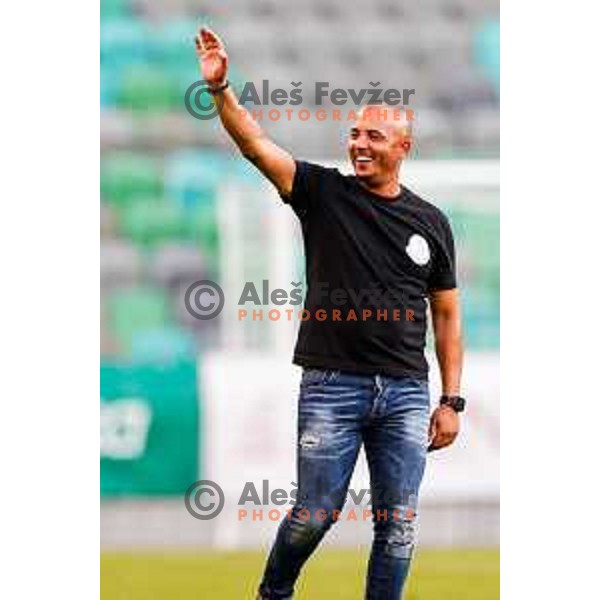 in action during Prva liga Telemach 2025/2026 football match between Bravo and Aluminij in Ljubljana, Slovenia on August 9, 2025