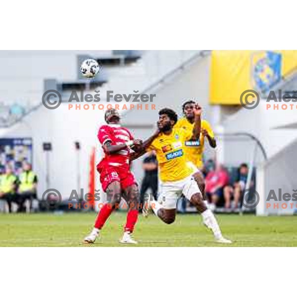 in action during Prva liga Telemach 2025/2026 football match between Bravo and Aluminij in Ljubljana, Slovenia on August 9, 2025