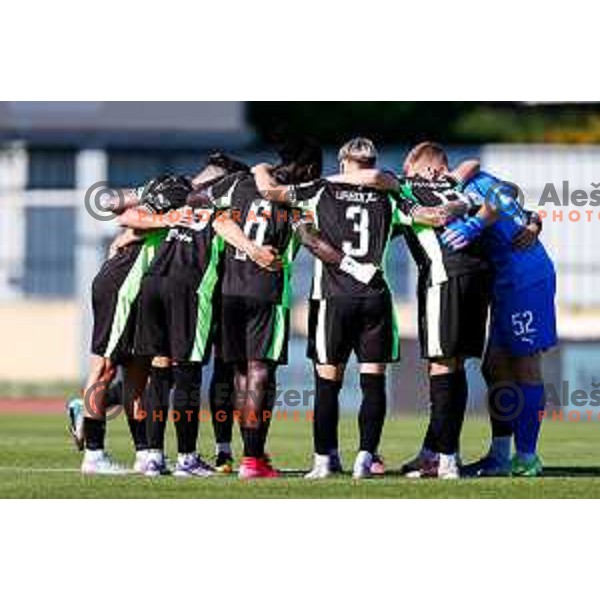 in action during Prva liga Telemach 2025/2026 football match between Domzale and Olimpija in Domzale, Slovenia on August 10, 2025