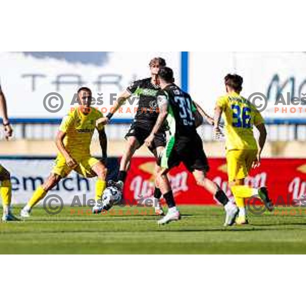 in action during Prva liga Telemach 2025/2026 football match between Domzale and Olimpija in Domzale, Slovenia on August 10, 2025