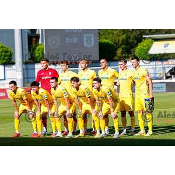 in action during Prva liga Telemach 2025/2026 football match between Domzale and Olimpija in Domzale, Slovenia on August 10, 2025