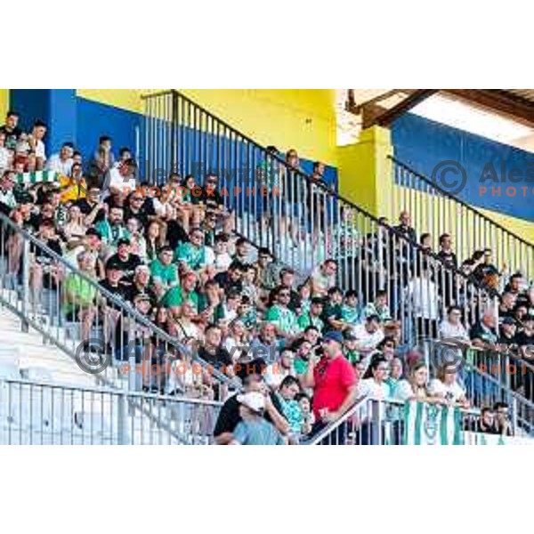 in action during Prva liga Telemach 2025/2026 football match between Domzale and Olimpija in Domzale, Slovenia on August 10, 2025