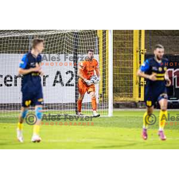 Zan Luk Leban in action during Prva liga Telemach 2025/26 football match between NK Celje and NK Mura in Stadion z’dezele, Celje, Slovenia on August 10, 2025. Photo: Jure Banfi