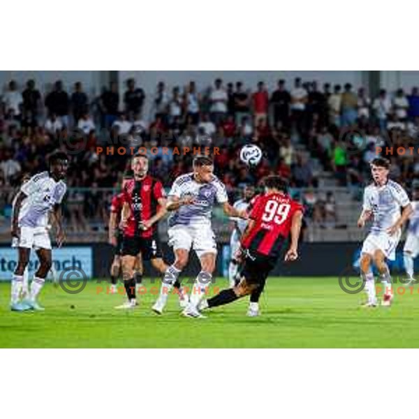 in action during Prva liga Telemach 2025/2026 football match between Primorje and Maribor in Ajdovscina, Slovenia on August 10, 2025