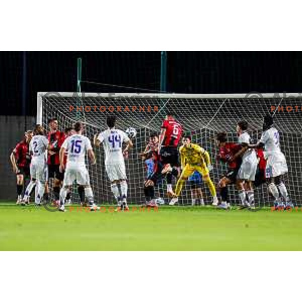 in action during Prva liga Telemach 2025/2026 football match between Primorje and Maribor in Ajdovscina, Slovenia on August 10, 2025