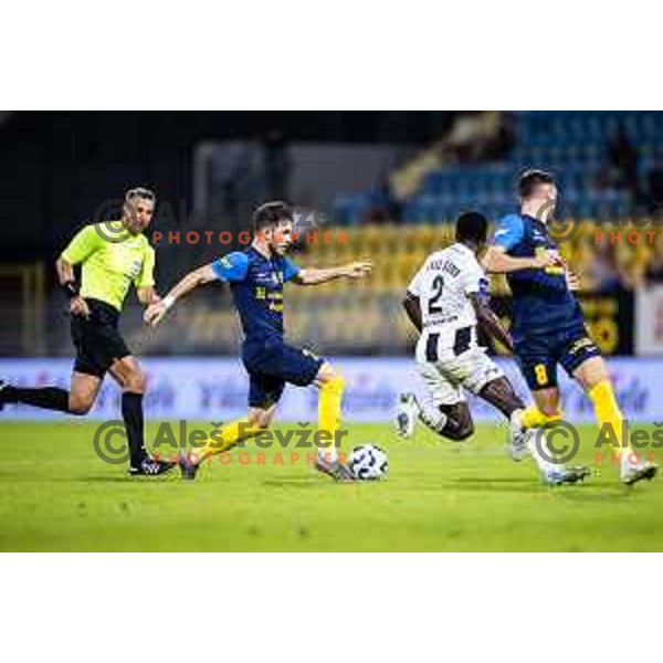 in action during Prva liga Telemach 2025/26 football match between NK Celje and NK Mura in Stadion z’dezele, Celje, Slovenia on August 10, 2025. Photo: Jure Banfi