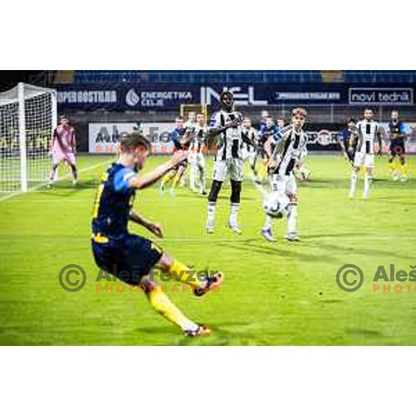 in action during Prva liga Telemach 2025/26 football match between NK Celje and NK Mura in Stadion z’dezele, Celje, Slovenia on August 10, 2025. Photo: Jure Banfi