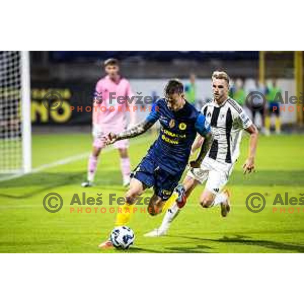 in action during Prva liga Telemach 2025/26 football match between NK Celje and NK Mura in Stadion z’dezele, Celje, Slovenia on August 10, 2025. Photo: Jure Banfi