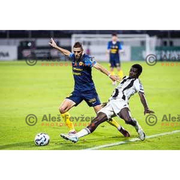 in action during Prva liga Telemach 2025/26 football match between NK Celje and NK Mura in Stadion z’dezele, Celje, Slovenia on August 10, 2025. Photo: Jure Banfi