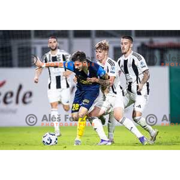 in action during Prva liga Telemach 2025/26 football match between NK Celje and NK Mura in Stadion z’dezele, Celje, Slovenia on August 10, 2025. Photo: Jure Banfi