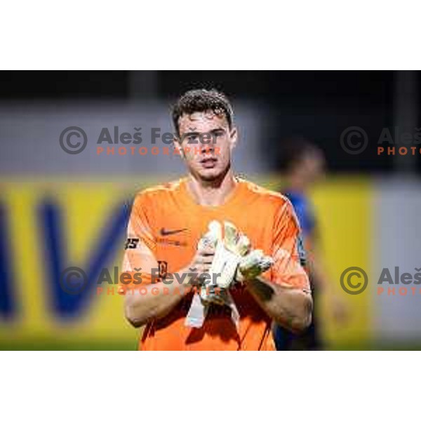 Zan Luk Leban celebrates victory after Prva liga Telemach 2025/26 football match between NK Celje and NK Mura in Stadion z’dezele, Celje, Slovenia on August 10, 2025. Photo: Jure Banfi