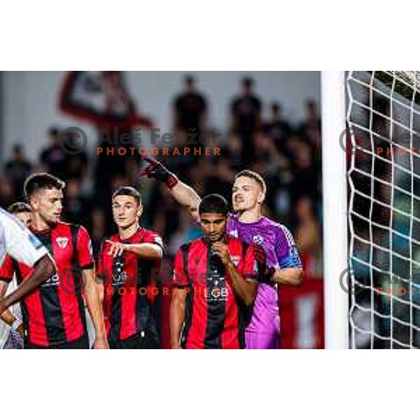 Azbe Jug of Maribor during Prva liga Telemach 2025/2026 football match between Primorje and Maribor in Ajdovscina, Slovenia on August 10, 2025
