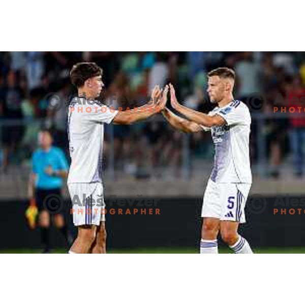 in action during Prva liga Telemach 2025/2026 football match between Primorje and Maribor in Ajdovscina, Slovenia on August 10, 2025