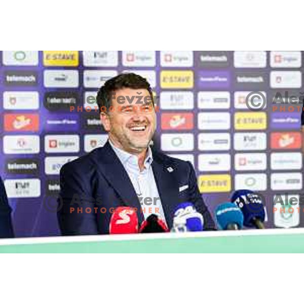 Igor Barisic of NK Olimpija during press conference in Ljubljana, Slovenia on August 11, 2025