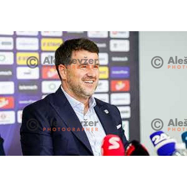 Igor Barisic of NK Olimpija during press conference in Ljubljana, Slovenia on August 11, 2025