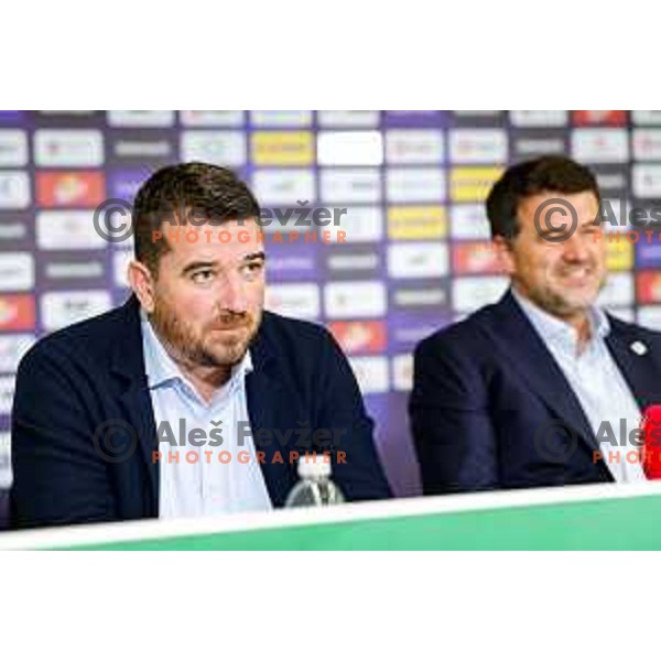 Goran Boromisa of NK Olimpija during press conference in Ljubljana, Slovenia on August 11, 2025