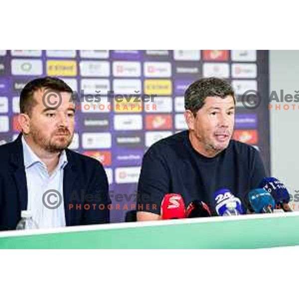 Erwin Van de Looi, newly appointed head coach of NK Olimpija during press conference in Ljubljana, Slovenia on August 11, 2025