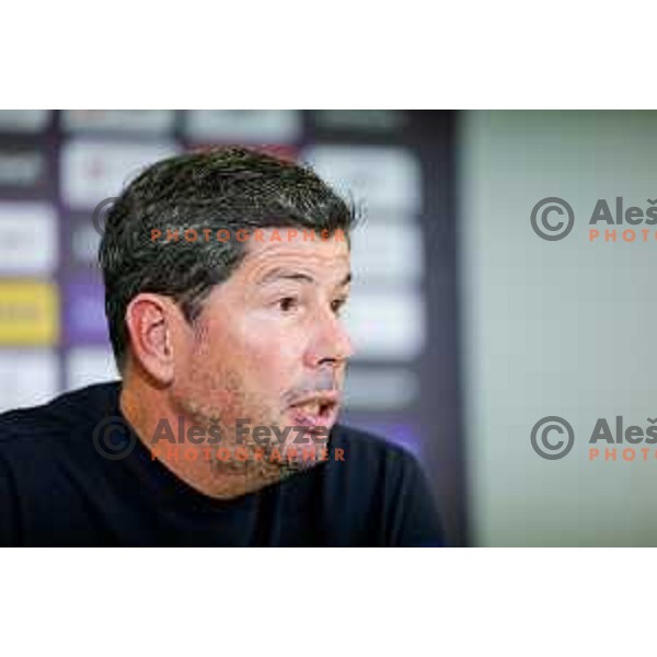 Erwin Van de Looi, newly appointed head coach of NK Olimpija during press conference in Ljubljana, Slovenia on August 11, 2025