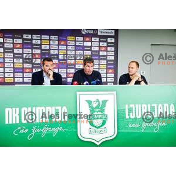 Erwin Van de Looi, newly appointed head coach of NK Olimpija during press conference in Ljubljana, Slovenia on August 11, 2025