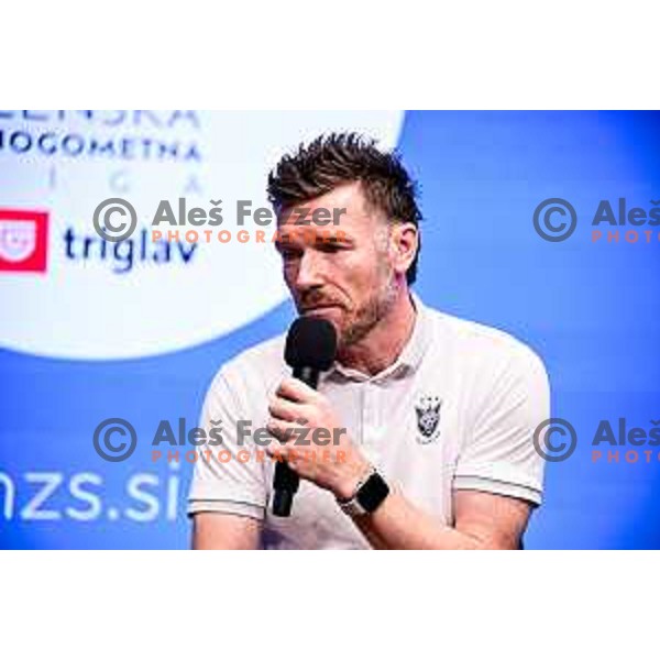 Matej Rozic Mavric during 1.ZNL press conference before start of 2025/2026 football season in Ljubljana, Slovenia on August 12, 2025