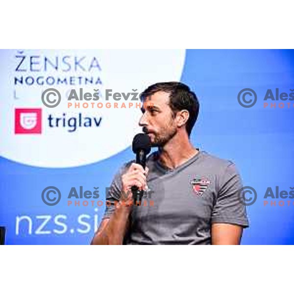 during 1.ZNL press conference before start of 2025/2026 football season in Ljubljana, Slovenia on August 12, 2025