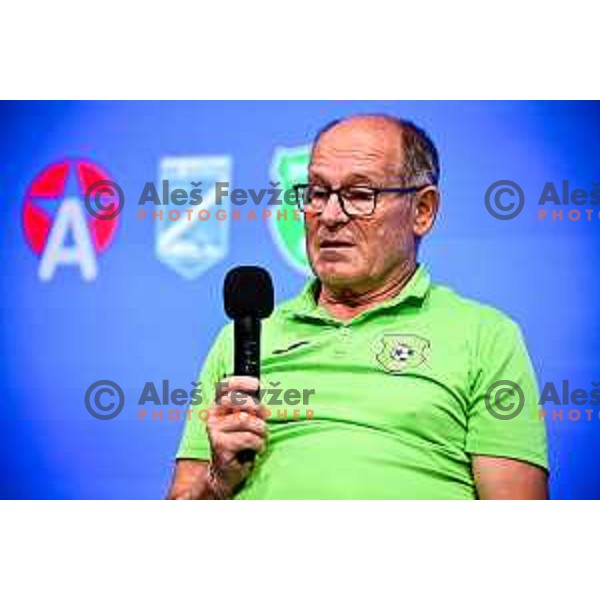 during 1.ZNL press conference before start of 2025/2026 football season in Ljubljana, Slovenia on August 12, 2025