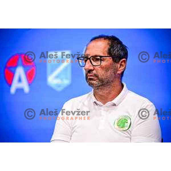 Marko Jordan during 1.ZNL press conference before start of 2025/2026 football season in Ljubljana, Slovenia on August 12, 2025