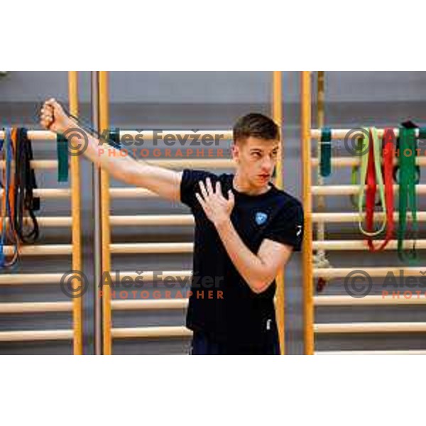 of Slovenia National Volleyball team during practice session in Ljubljana, Slovenia on August 12, 2025