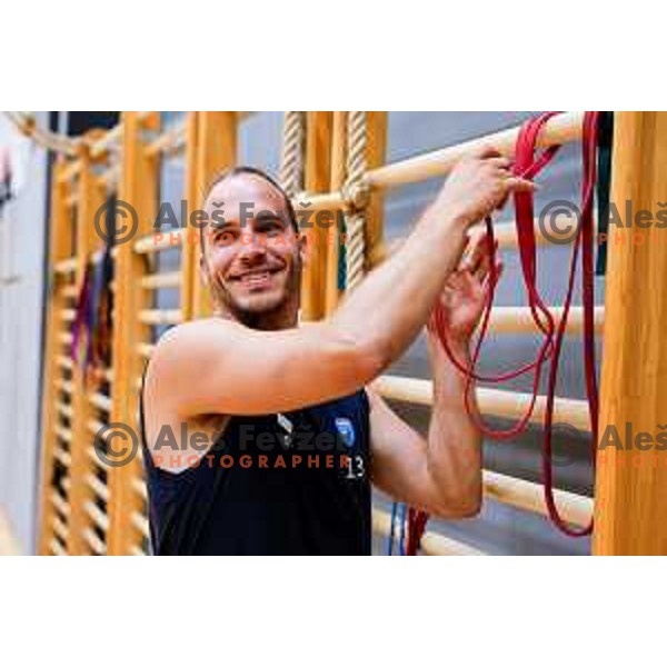 of Slovenia National Volleyball team during practice session in Ljubljana, Slovenia on August 12, 2025
