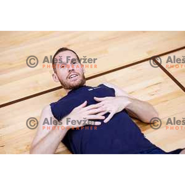 of Slovenia National Volleyball team during practice session in Ljubljana, Slovenia on August 12, 2025