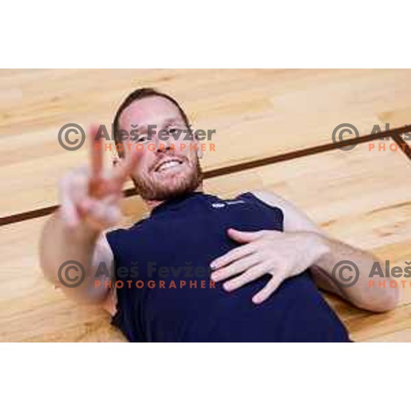 of Slovenia National Volleyball team during practice session in Ljubljana, Slovenia on August 12, 2025