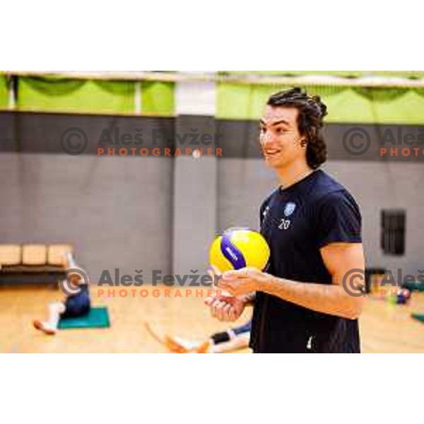of Slovenia National Volleyball team during practice session in Ljubljana, Slovenia on August 12, 2025